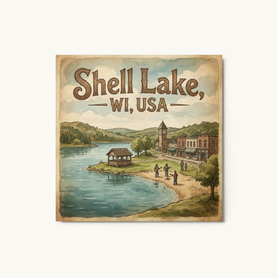 Shell Lake, WI Metal Print