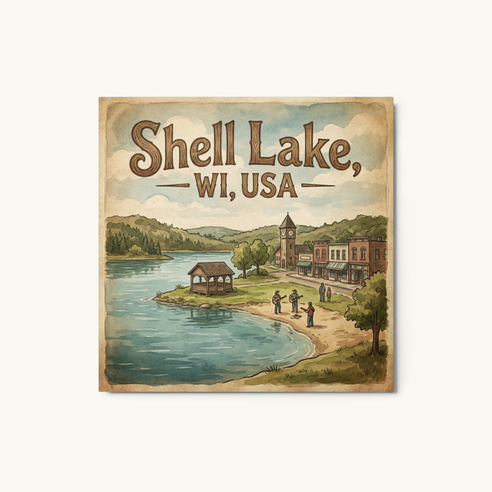 Shell Lake, WI Metal Print