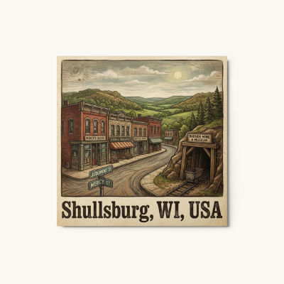 Shullsburg, WI Metal Print