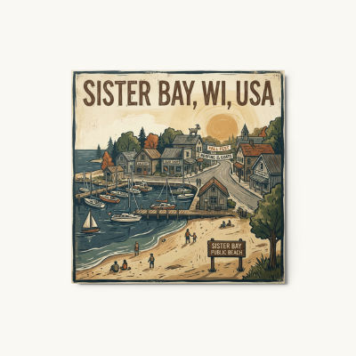 Sister Bay, WI Metal Print