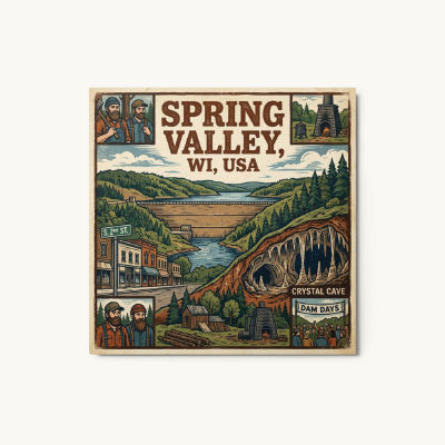 Spring Valley, WI Metal Print