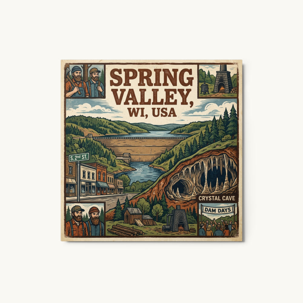 Spring Valley, WI Metal Print