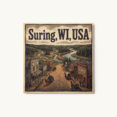 Suring, WI Metal Print