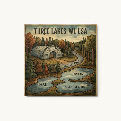 Three Lakes, WI Metal Print