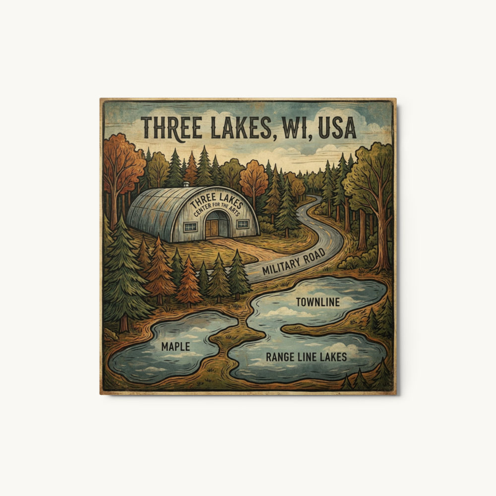 Three Lakes, WI Metal Print