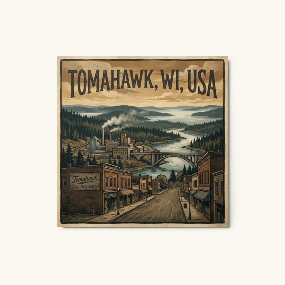 Tomahawk, WI Metal Print