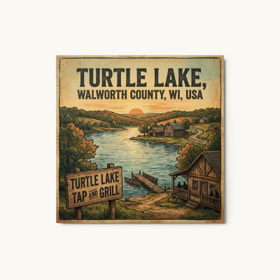 Turtle Lake, WI Metal Print