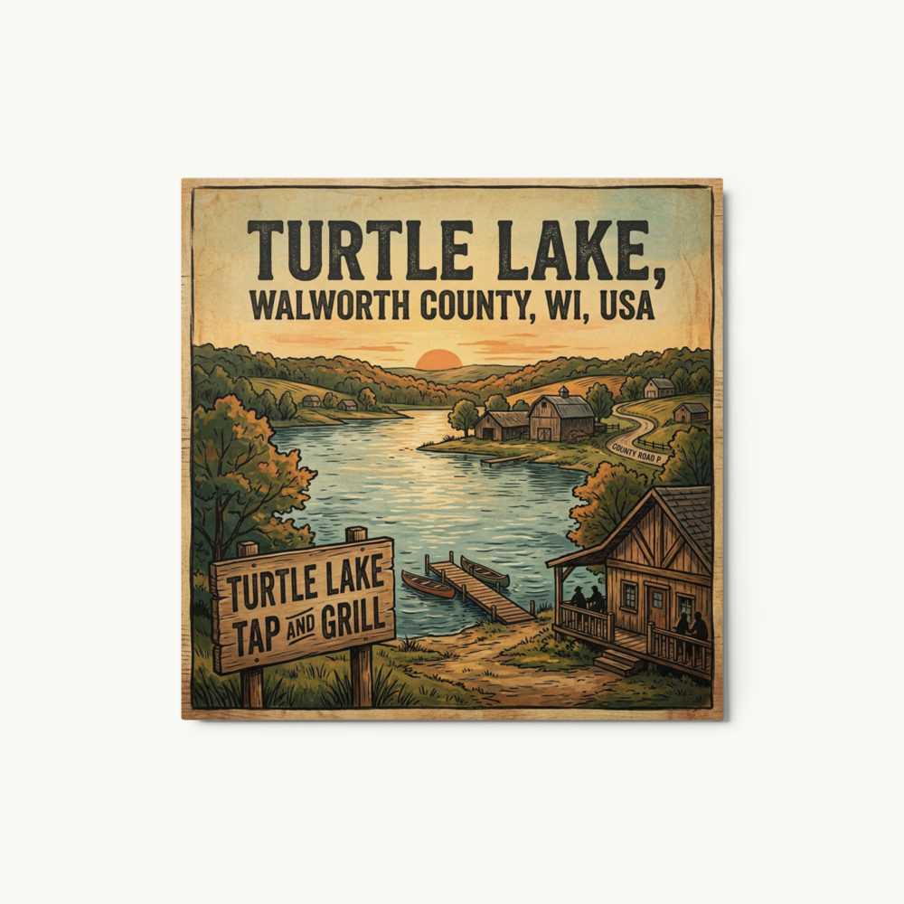 Turtle Lake, WI Metal Print