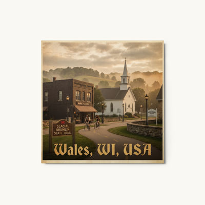 Wales, WI Metal Print