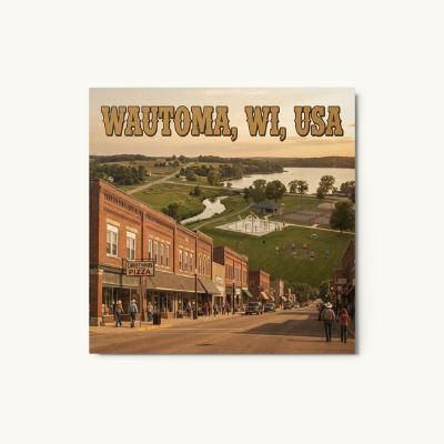 Wautoma, WI Metal Print