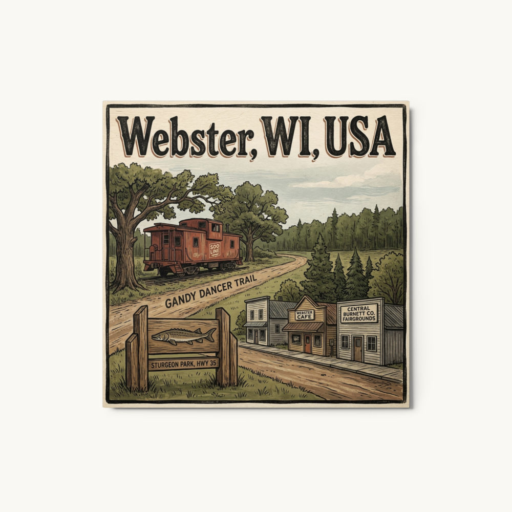 Webster, WI Metal Print