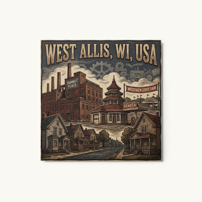 West Allis, WI Metal Print