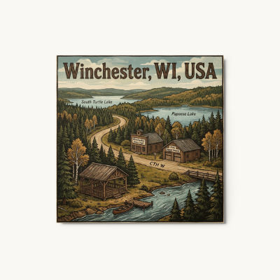 Winchester, WI Metal Print