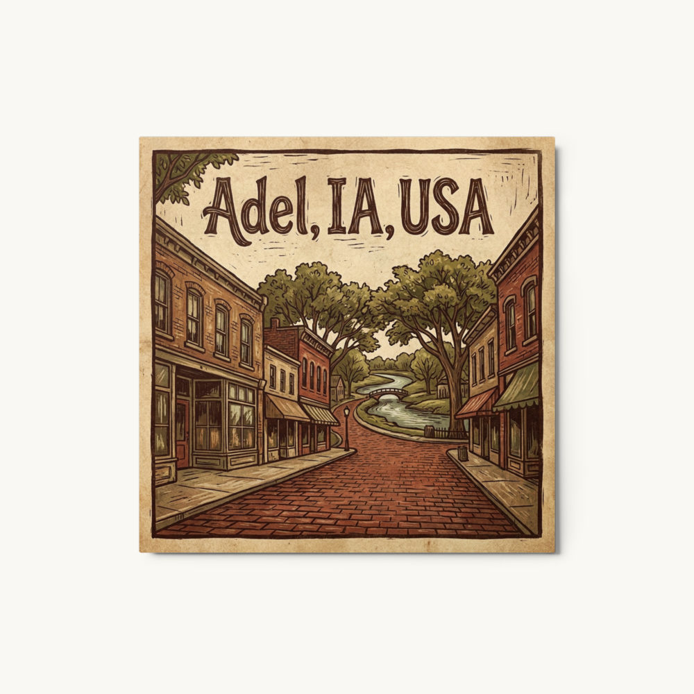 Adel, IA Metal Print