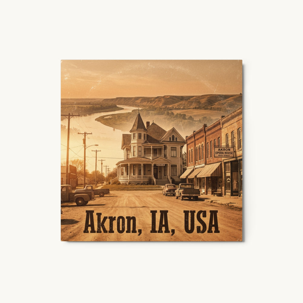 Akron, IA Metal Print