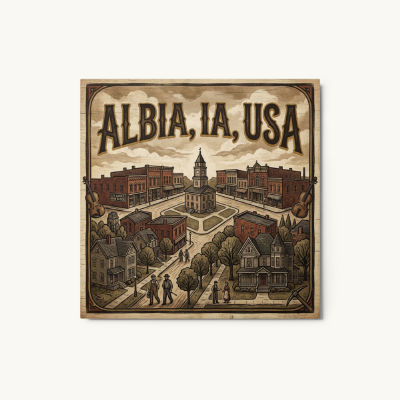 Albia, IA Metal Print