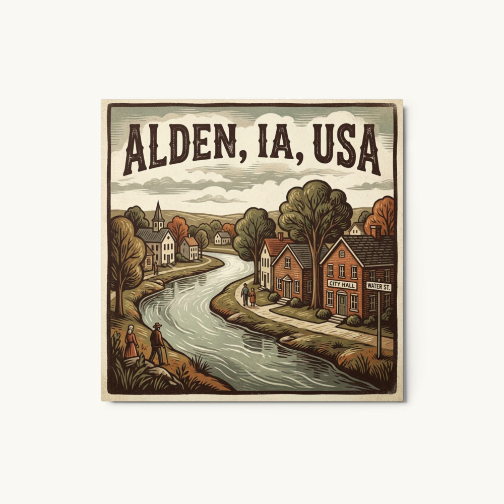 Alden, IA Metal Print