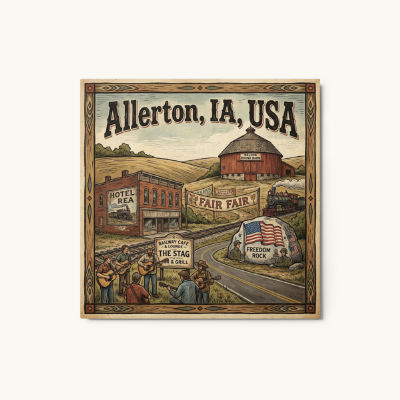 Allerton, IA Metal Print