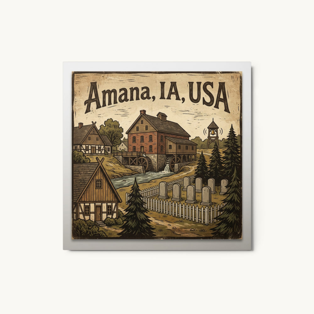 Amana, IA Metal Print