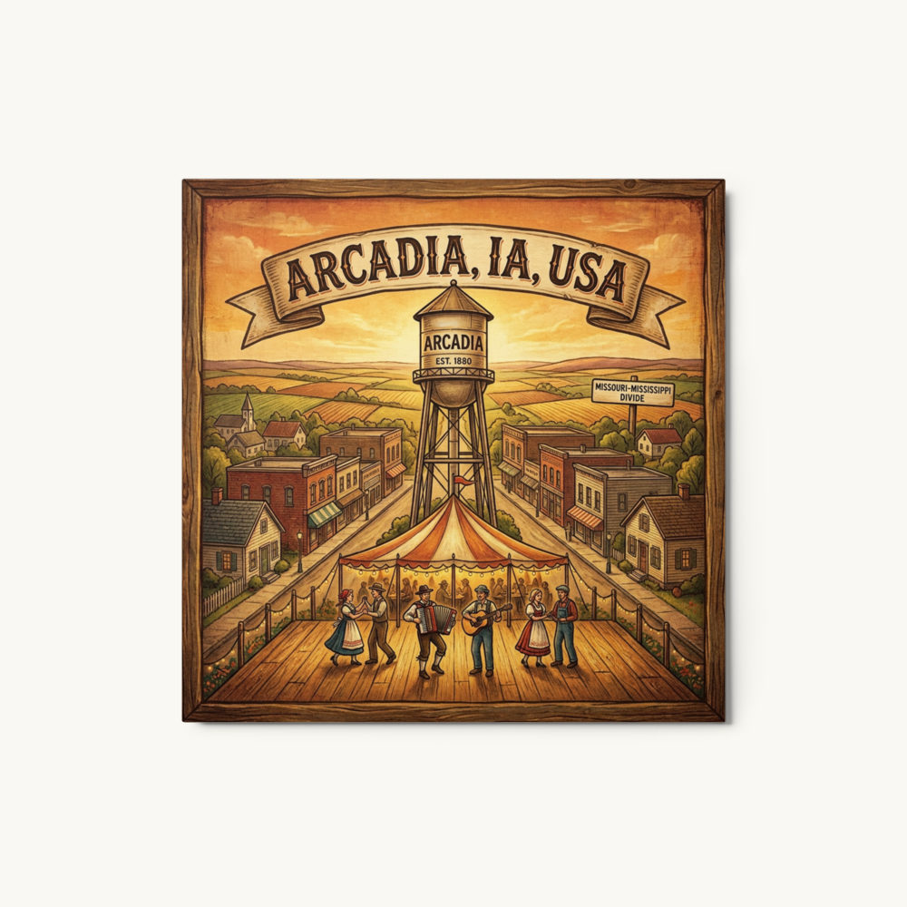 Arcadia, IA Metal Print