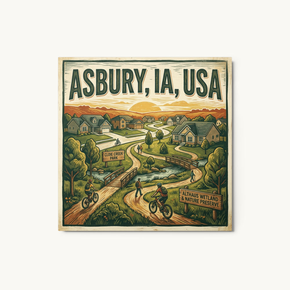 Asbury, IA Metal Print