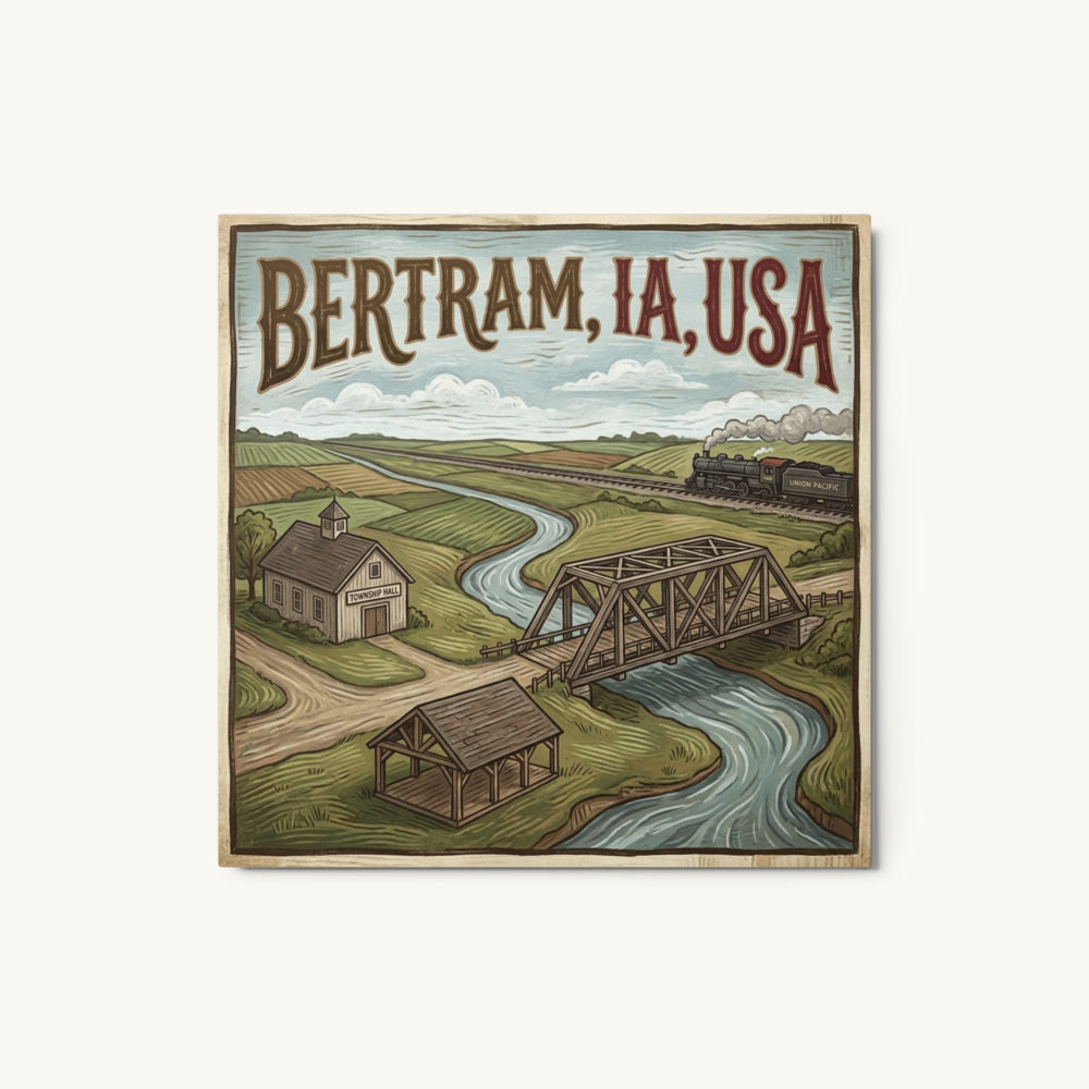 Bertram, IA Metal Print