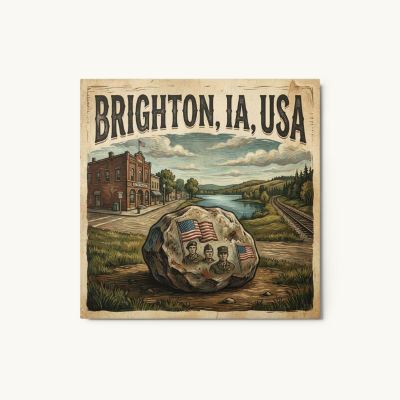 Brighton, IA Metal Print