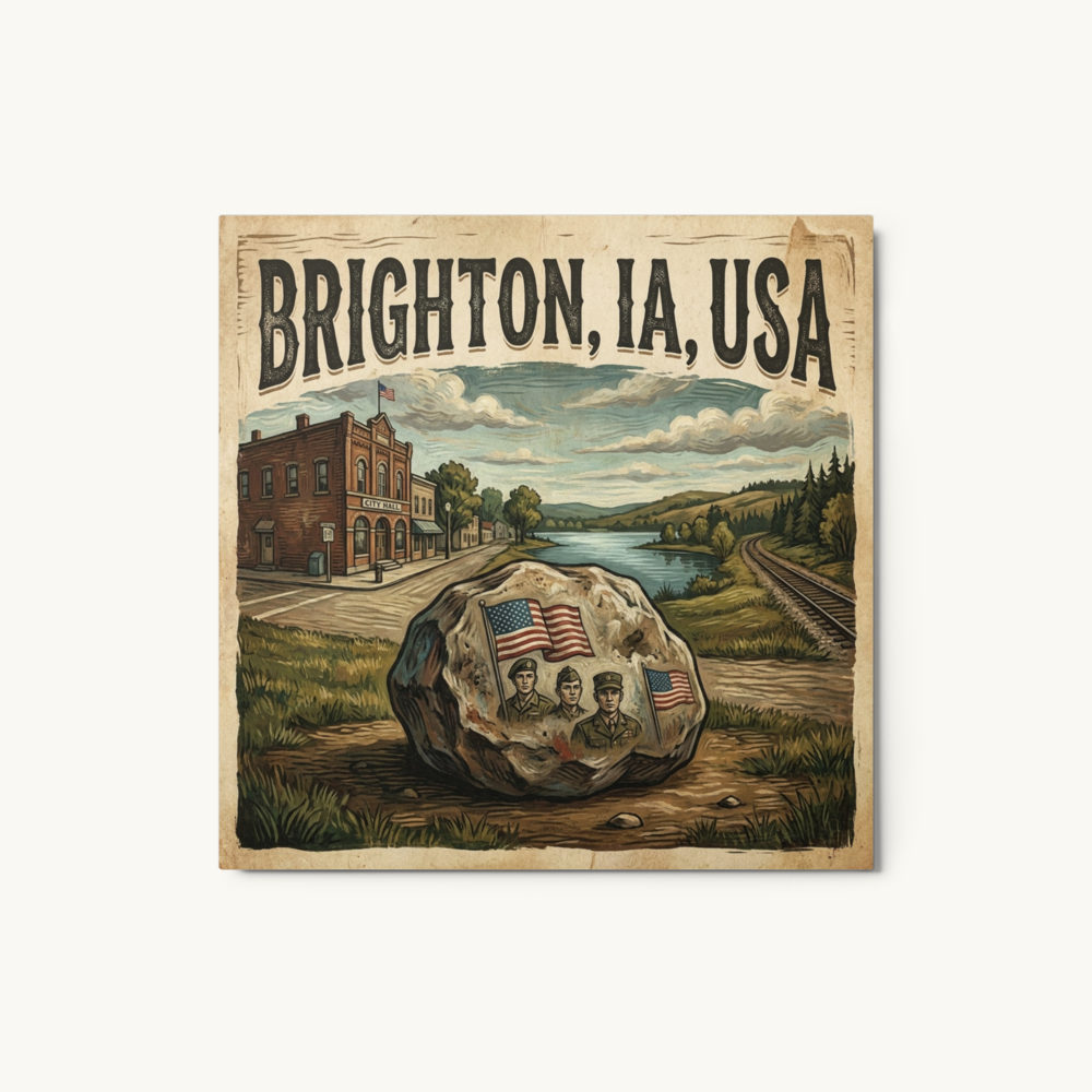 Brighton, IA Metal Print