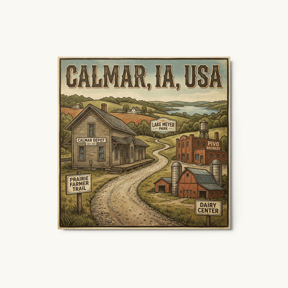 Calmar, IA Metal Print