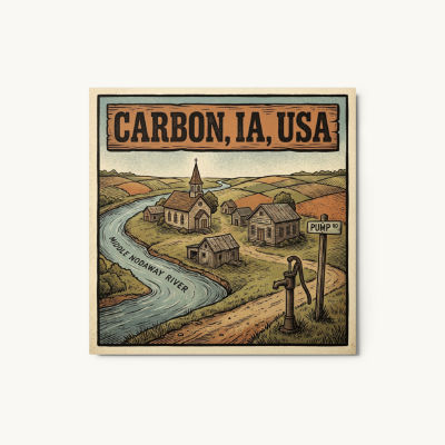 Carbon, IA Metal Print