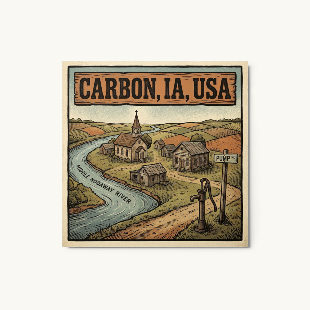 Carbon, IA Metal Print