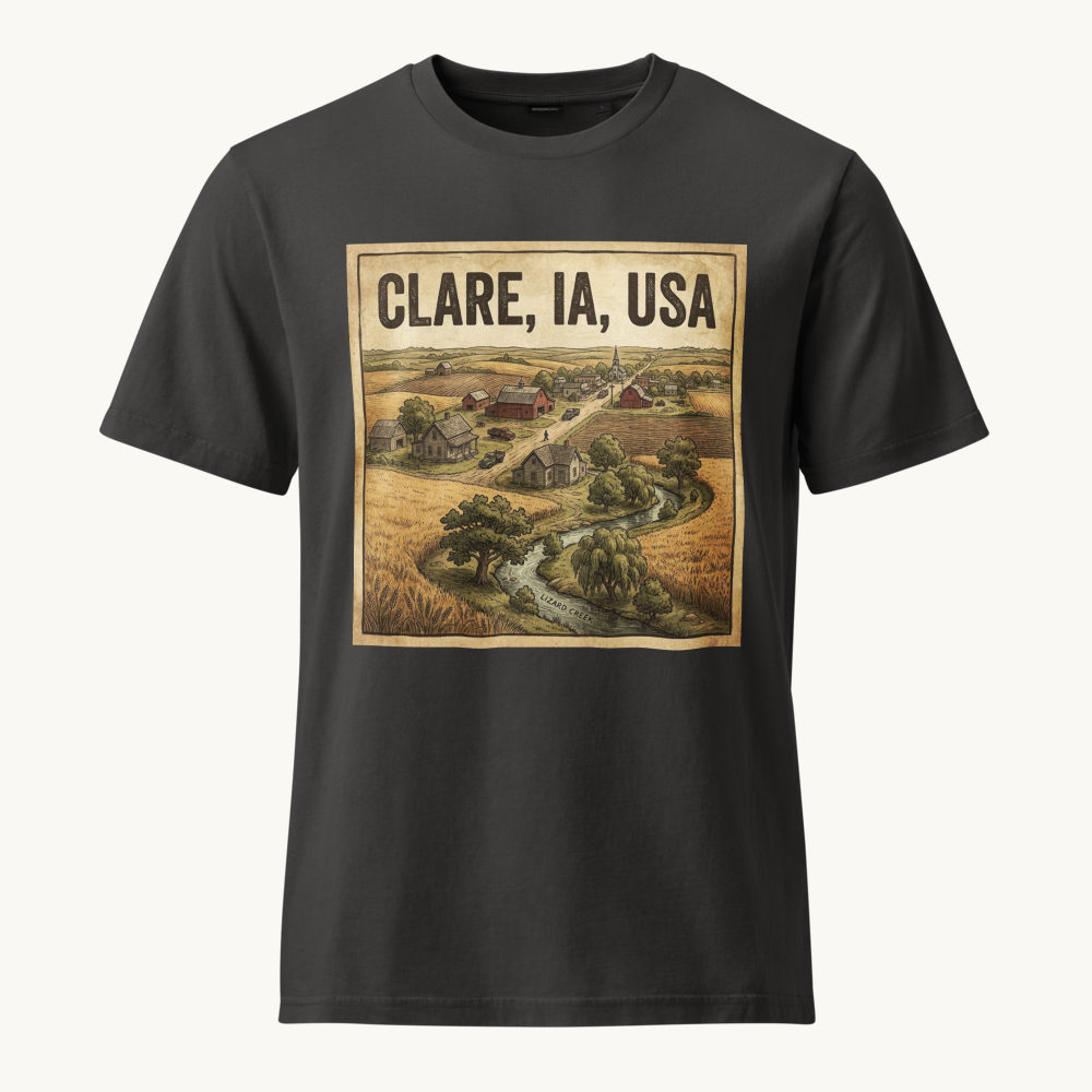 Clare, IA Vintage Tee