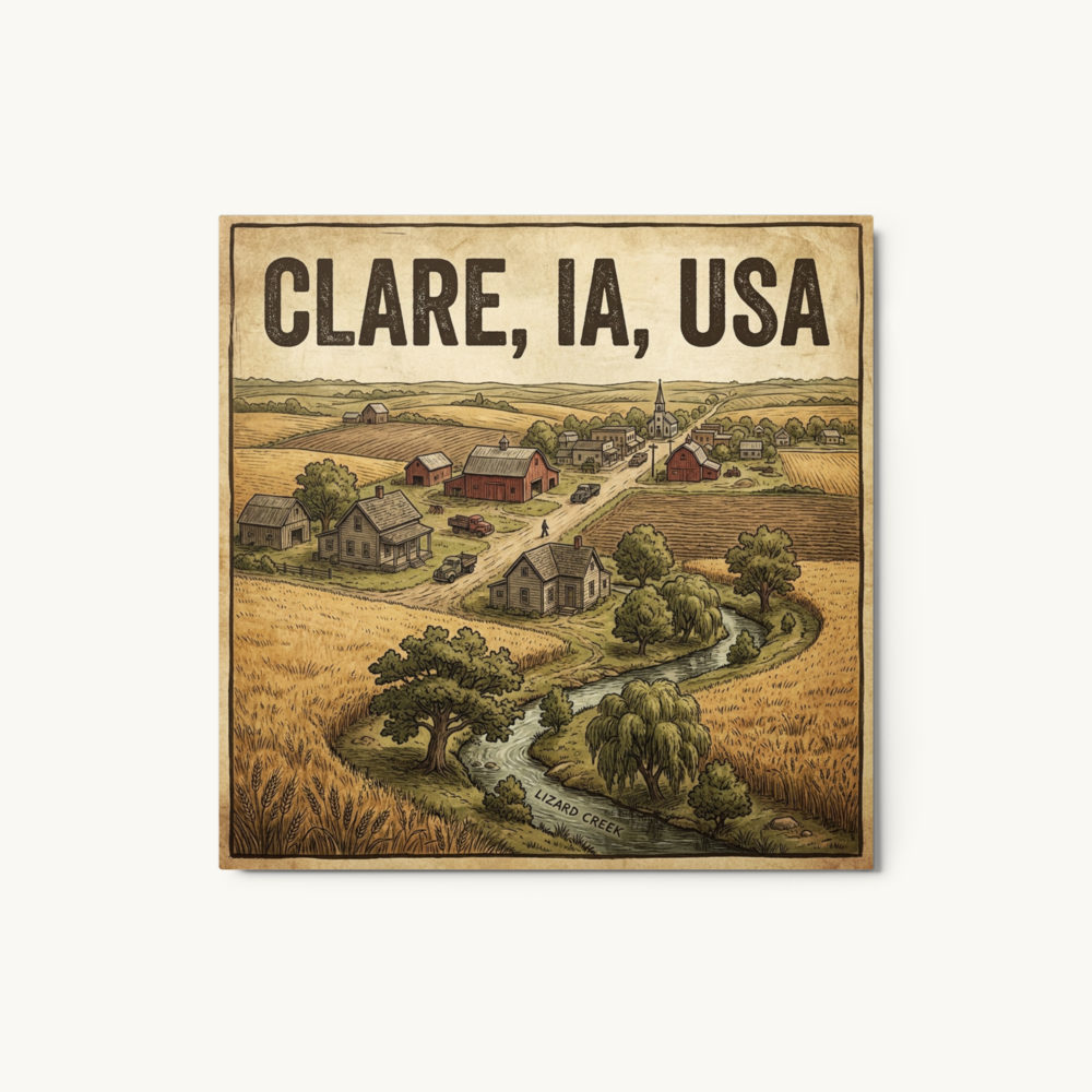 Clare, IA Metal Print