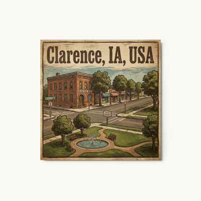 Clarence, IA Metal Print