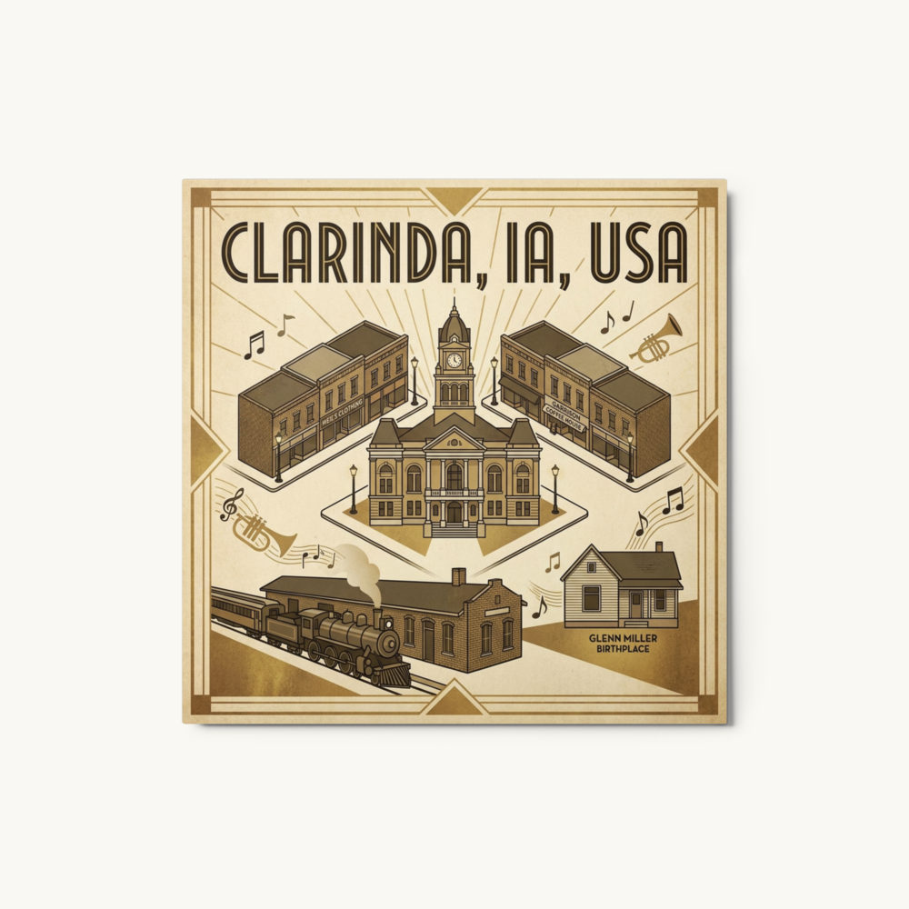 Clarinda, IA Metal Print