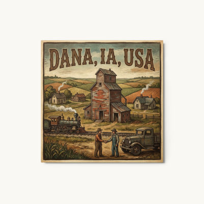 Dana, IA Metal Print