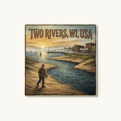 Two Rivers, WI Metal Print